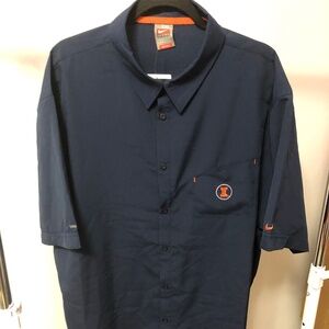 Blue University of Illinois Nike Fit Polo